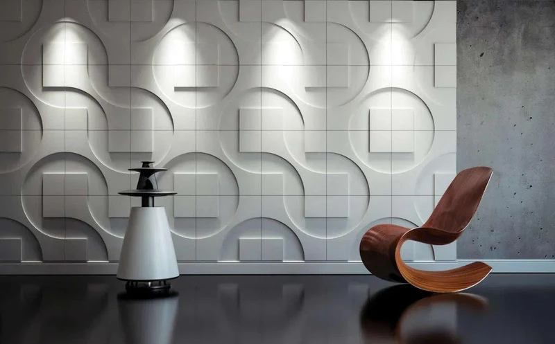 3D Gypsum Wall Art Panels - ROUND & SQUARE