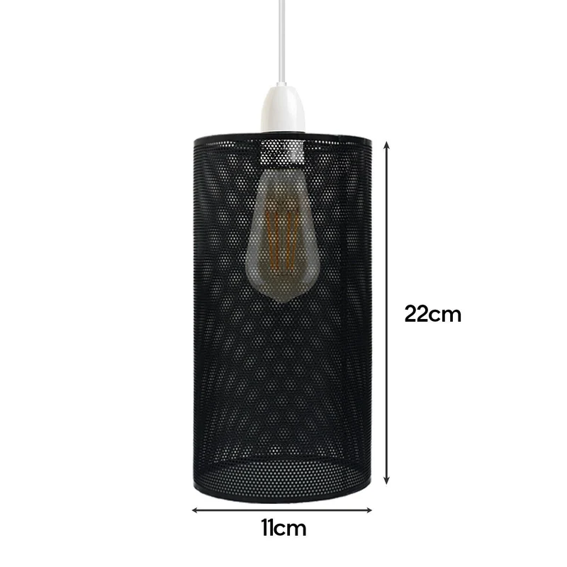 Abat-jour vintage en forme de cage en métal Suspension en métal Lampe