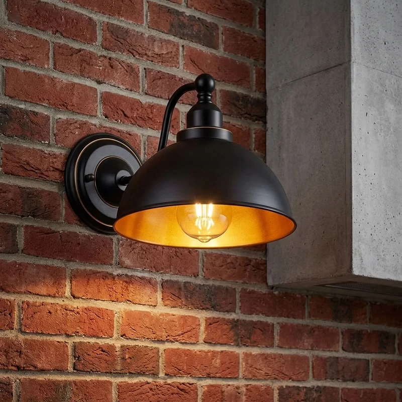 Vintage Farmhouse Wandleuchte – Industrie Wandlampe Bett | Ø 21cm | E27 ~3822