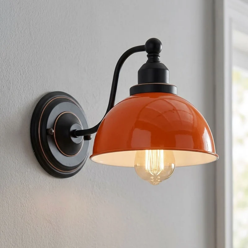 Vintage Farmhouse Wandleuchte – Industrie Wandlampe Bett | Ø 21cm | E27 ~3822