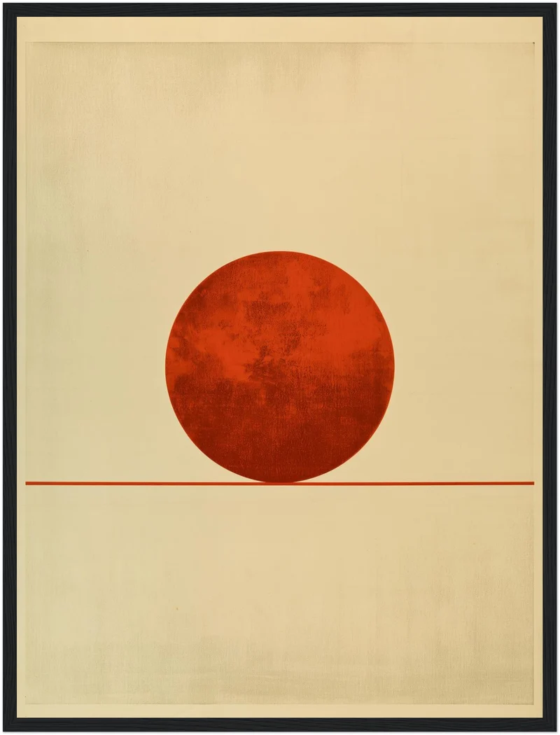 Roter Kreis am Horizont Poster