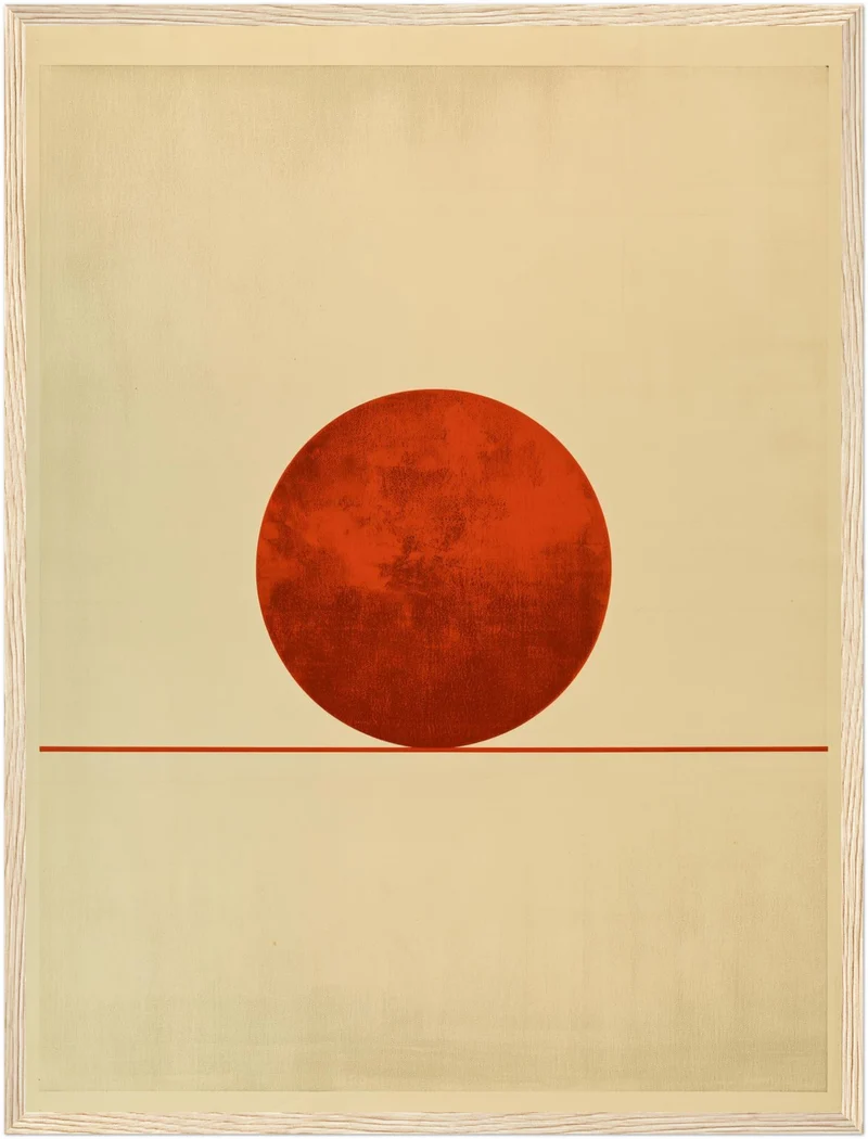 Roter Kreis am Horizont Poster