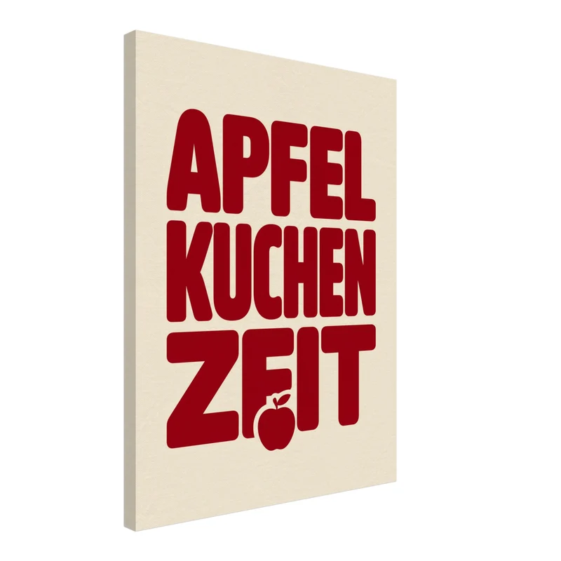 Apfelkuchen Zeit Retro Leinwand