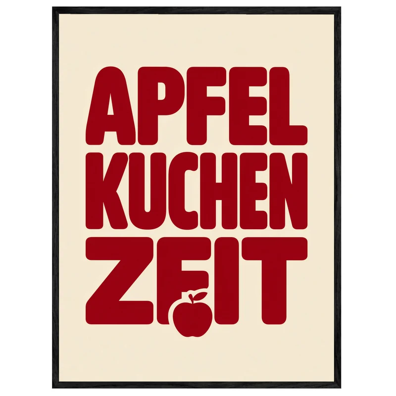 Apfelkuchen Zeit Retro Leinwand