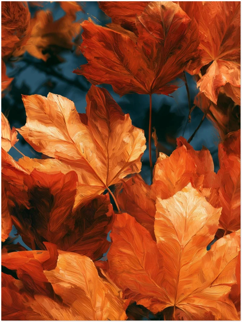 Herbstblätter im Glühen Poster