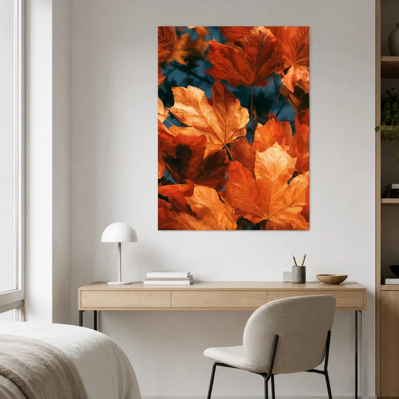 Herbstblätter im Glühen Poster