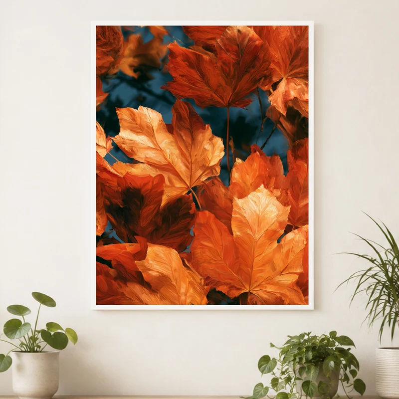Herbstblätter im Glühen Poster