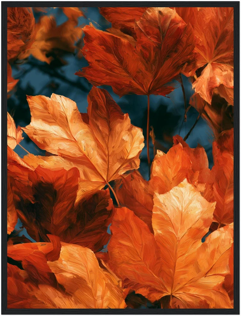 Herbstblätter im Glühen Poster
