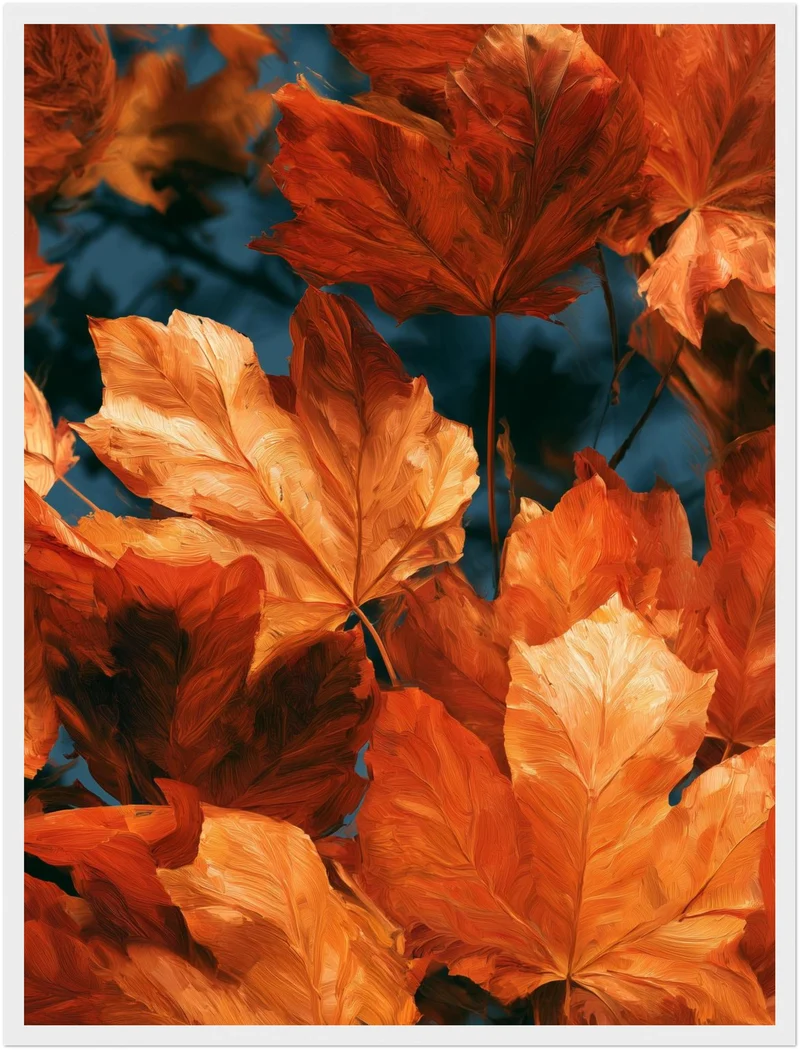 Herbstblätter im Glühen Poster