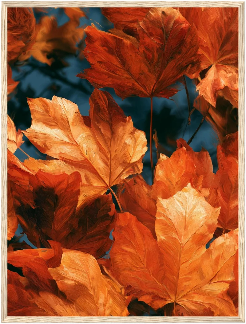 Herbstblätter im Glühen Poster