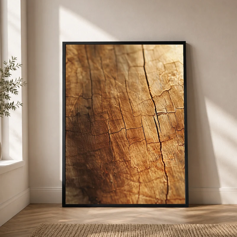 Geborstenes Holz im Licht Poster