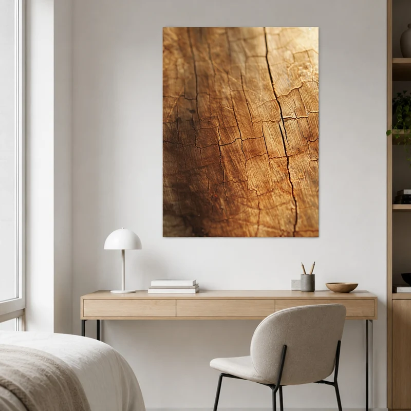 Geborstenes Holz im Licht Poster