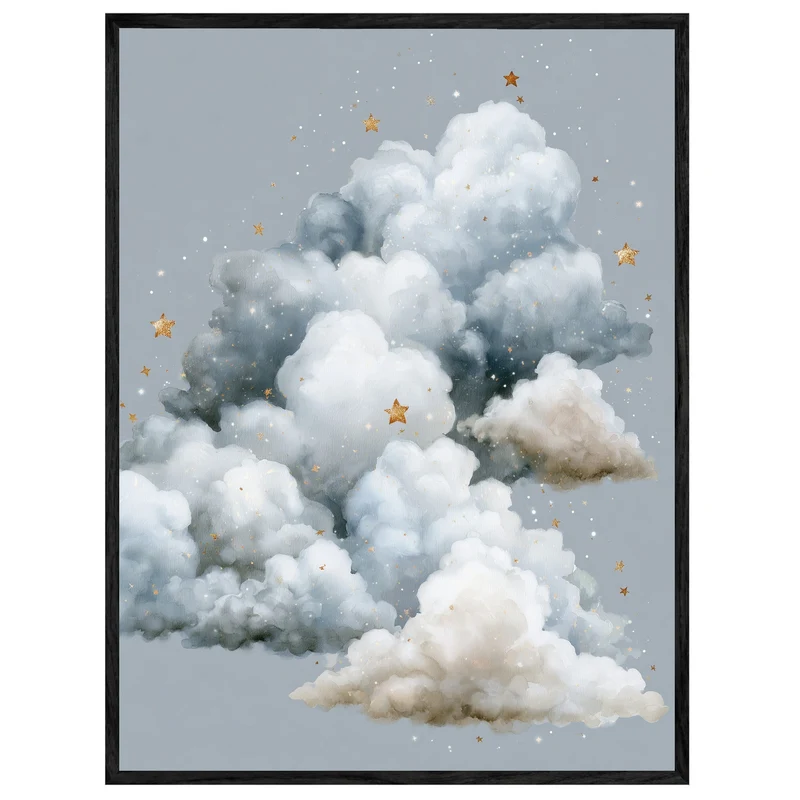 Große Wolke mit Sternen Leinwand