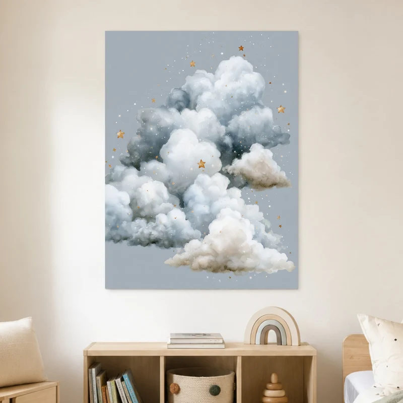 Große Wolke mit Sternen Poster