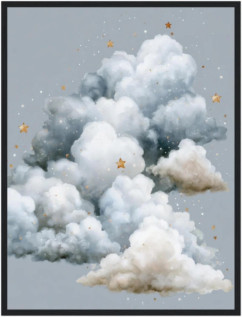 Große Wolke mit Sternen Poster
