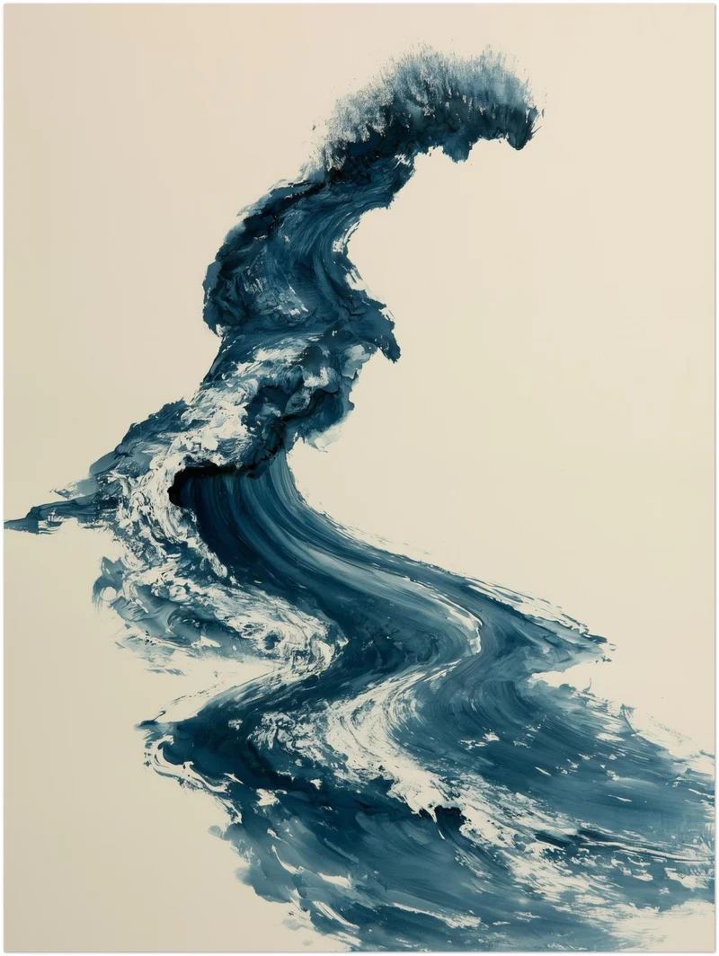 Brechende Welle im Sturm Poster