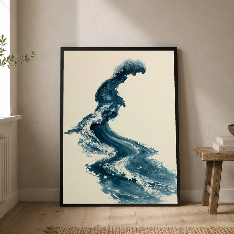Brechende Welle im Sturm Poster