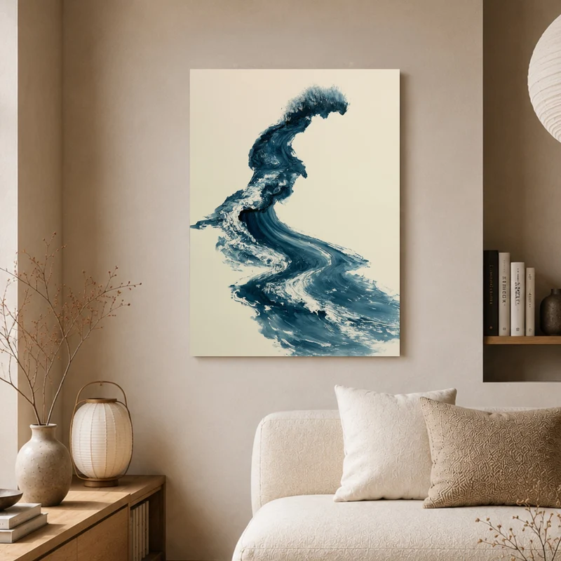 Brechende Welle im Sturm Poster