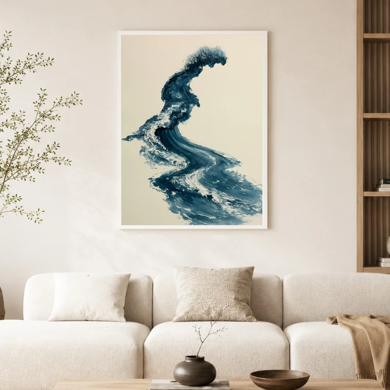 Brechende Welle im Sturm Poster