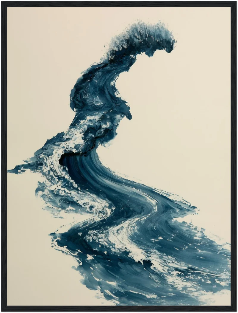 Brechende Welle im Sturm Poster