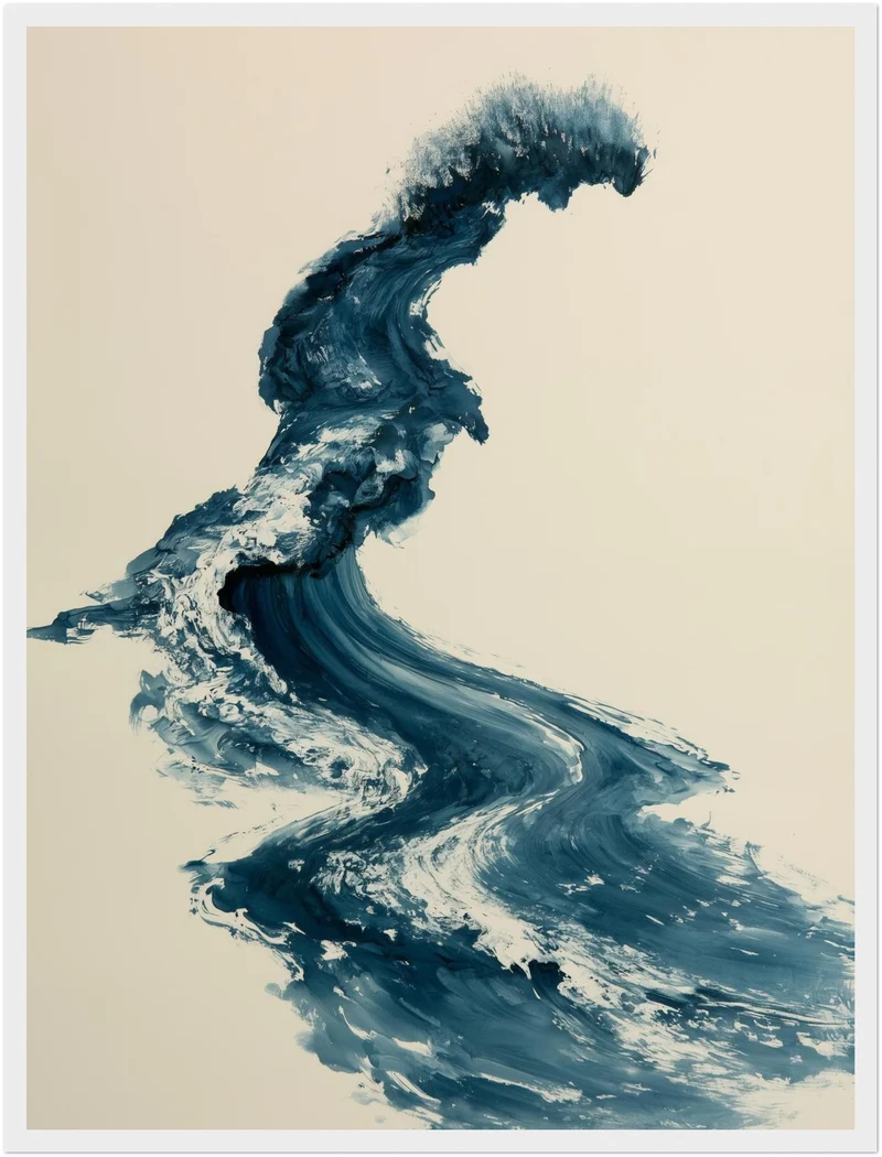 Brechende Welle im Sturm Poster