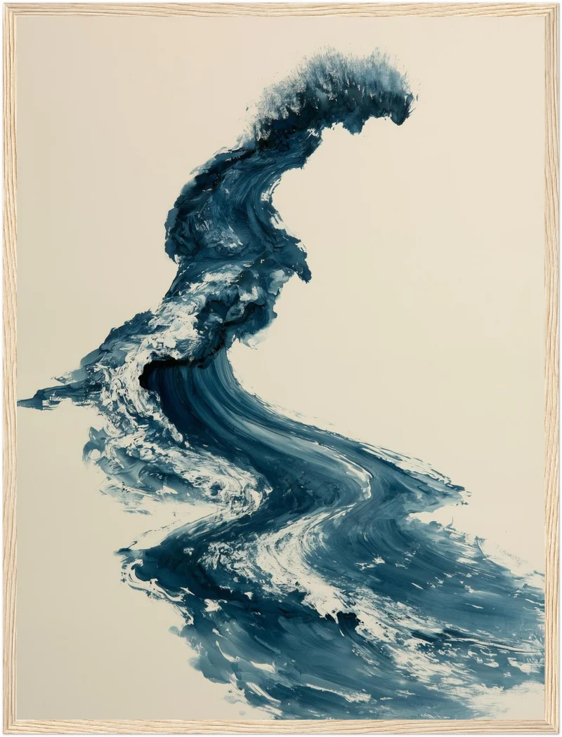 Brechende Welle im Sturm Poster