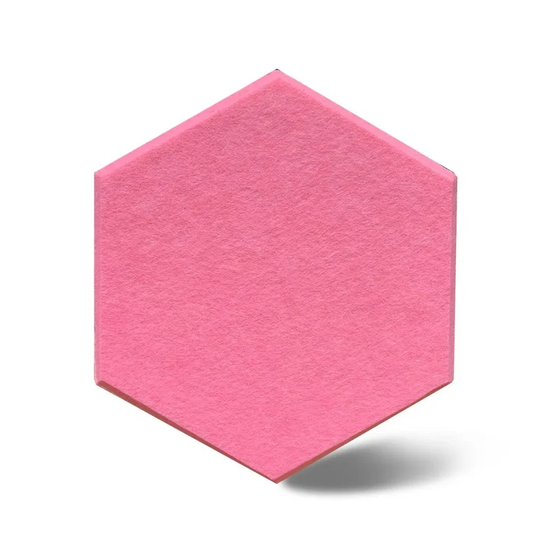 HEXA 3D Felt PET Wall Panels - PINK 3pcs.