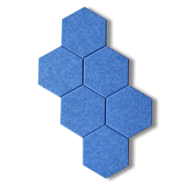 HEXA 3D Felt PET Wall Panels - DARK BLUE 3pcs.