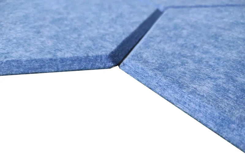 HEXA 3D Felt PET Wall Panels - BLUE 3pcs.