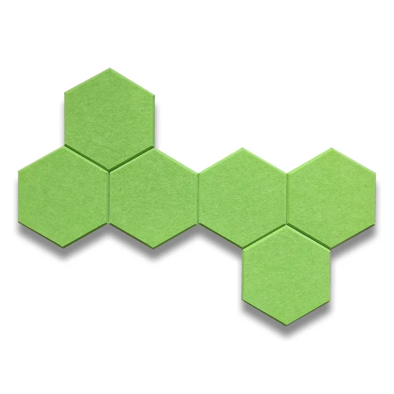 HEXA 3D Felt PET Wall Panels - GREEN 3pcs.