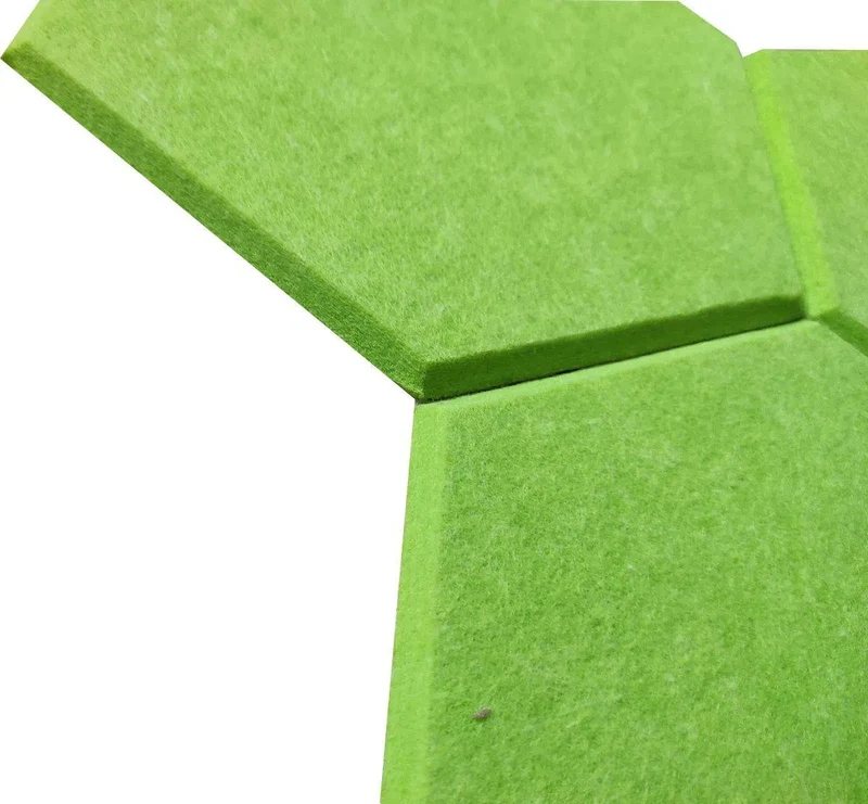 HEXA 3D Felt PET Wall Panels - GREEN 3pcs.