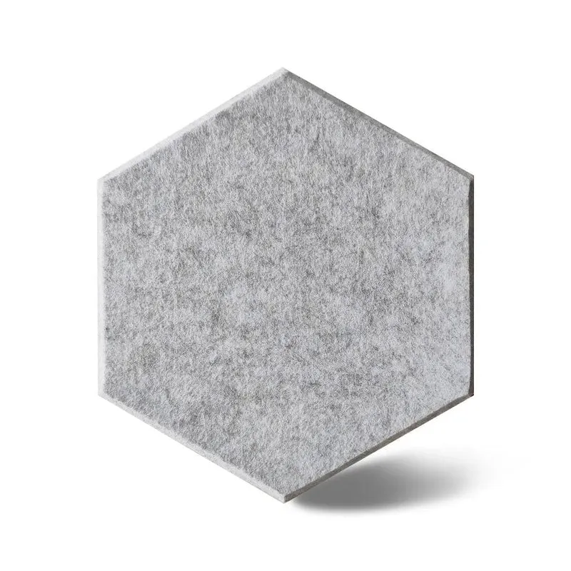 HEXA 3D Felt PET Wall Panels - GREY 3pcs.