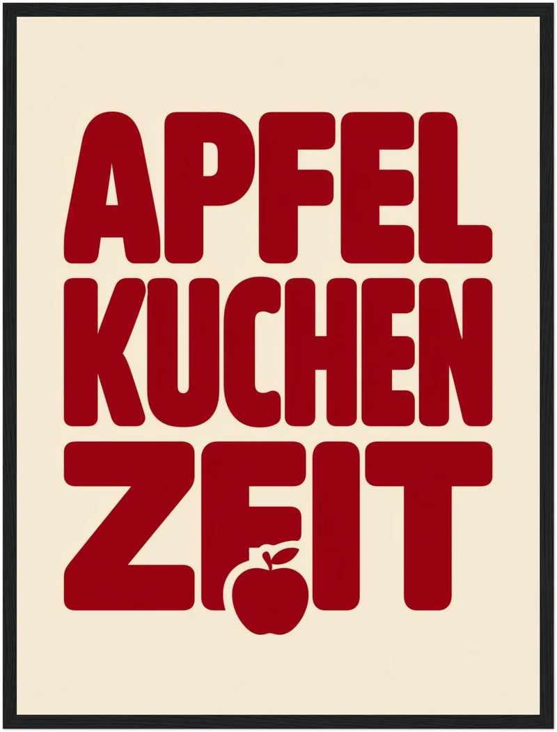Apfelkuchen Zeit Retro Poster