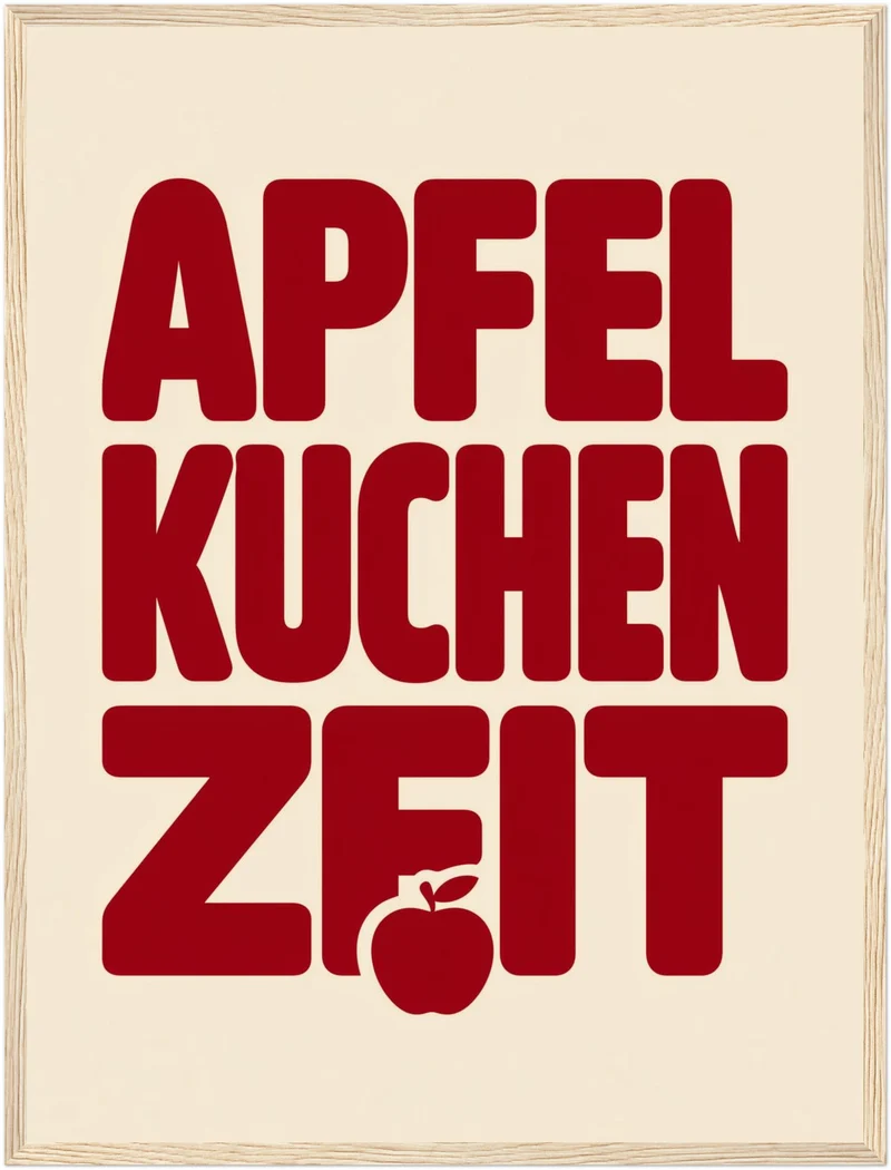 Apfelkuchen Zeit Retro Poster