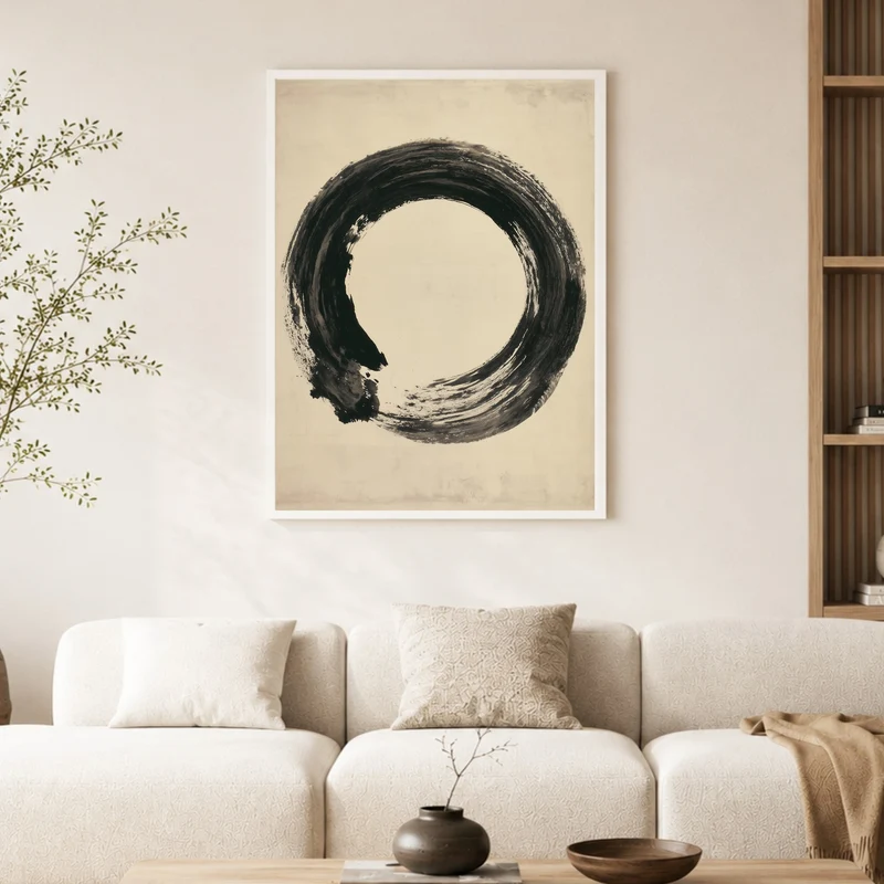 Enso Kreis in Tusche Poster