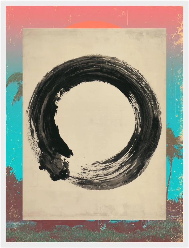Enso Kreis in Tusche Poster