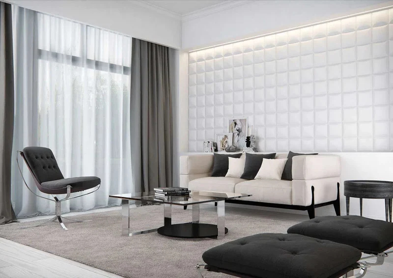 SQUARE 3D Polyurethane Wall Art Panel