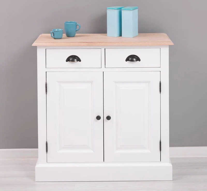 Sideboard aus Massivholz mit 2 Schubladen | Konsolenschrank in verschiedenen Farben