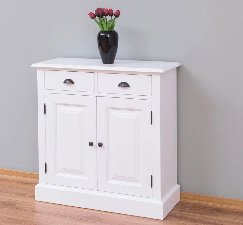Sideboard aus Massivholz mit 2 Schubladen | Konsolenschrank in verschiedenen Farben