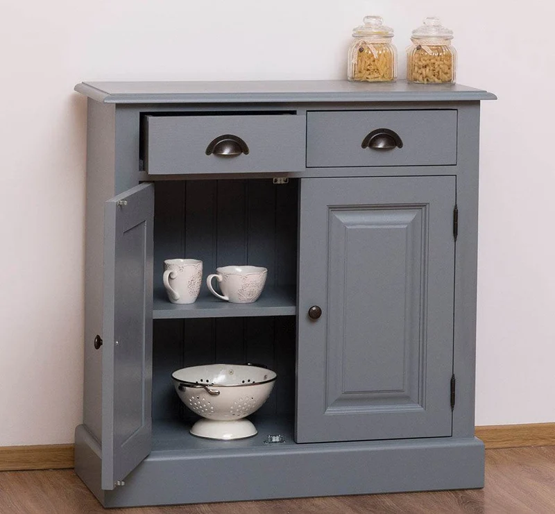 Vintage Konsolenschrank aus Massivholz| Sideboard mit zwei Schubladen