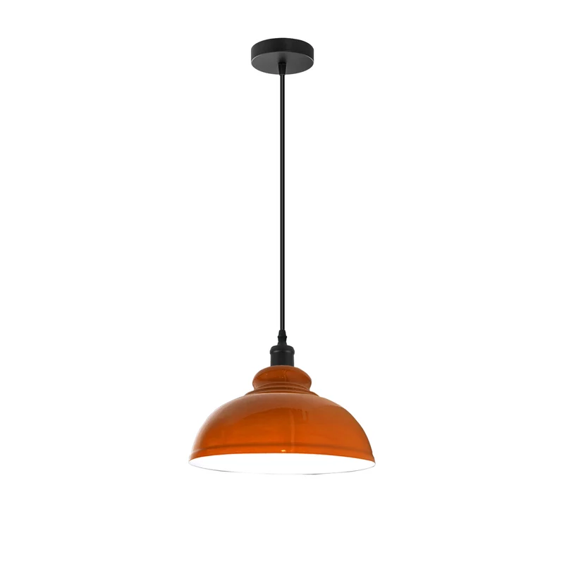 Industrielle Decken-Hängeleuchte mit Metallschirm ~2956