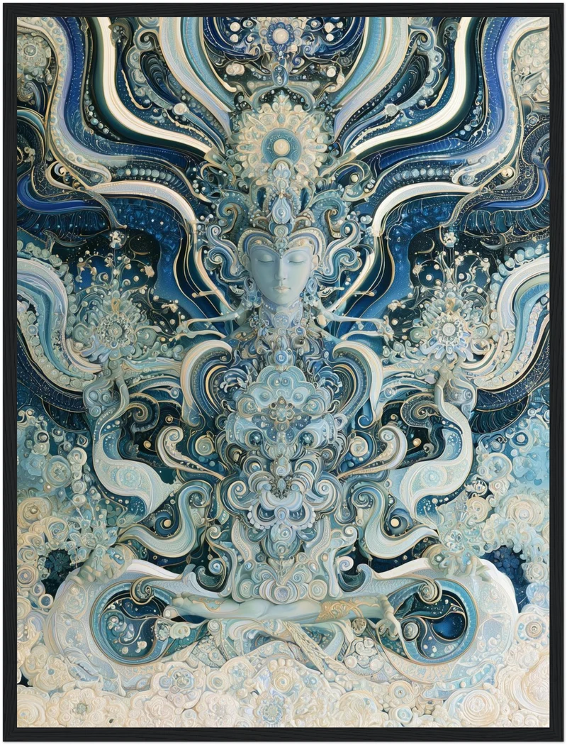 Meditierendes Götterblau Poster