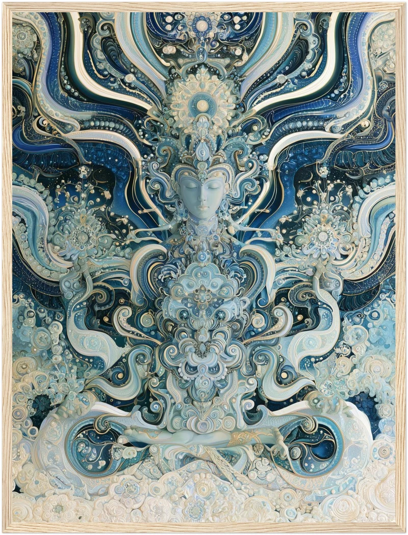 Meditierendes Götterblau Poster
