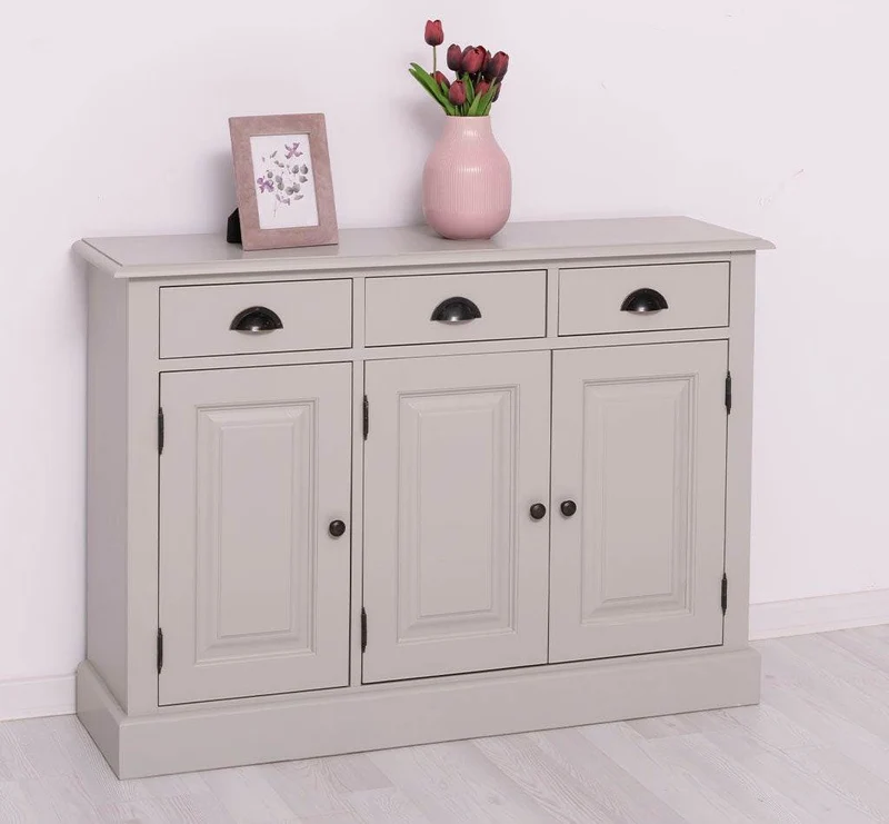 Sideboard aus Massivholz | Konsolenschrank mit drei Schubladen