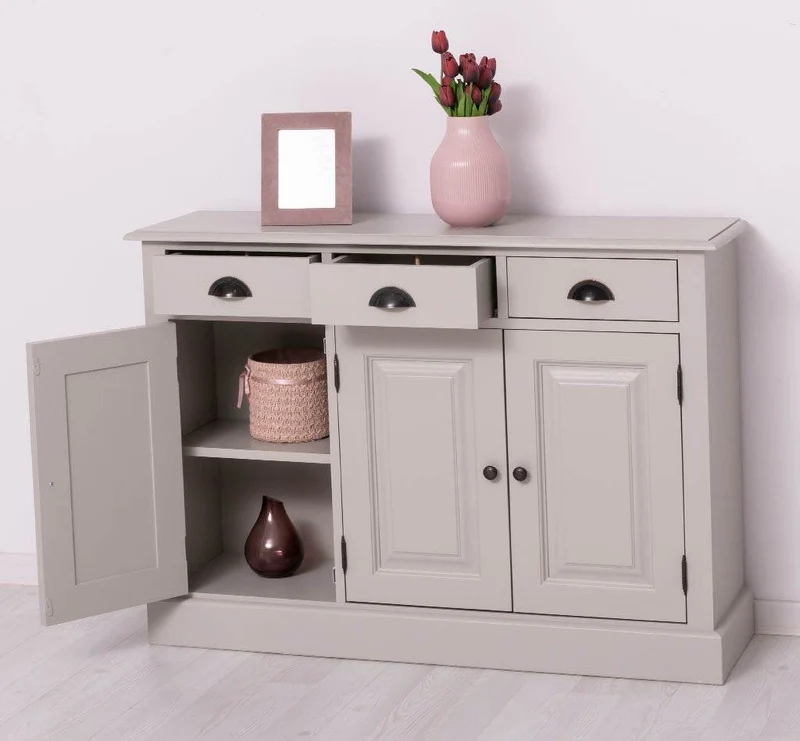 Sideboard aus Massivholz | Konsolenschrank mit drei Schubladen