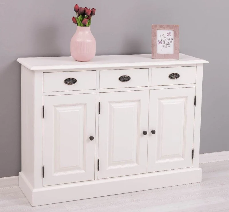 Sideboard aus Massivholz | Konsolenschrank mit drei Schubladen