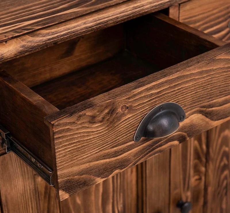 Sideboard aus Massivholz | Konsolenschrank mit drei Schubladen