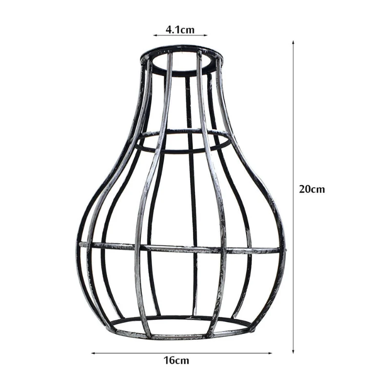 Metall-Drahtkäfig Lampenschirm | Ø 16cm | E27 Fur Wandleuchte~3013