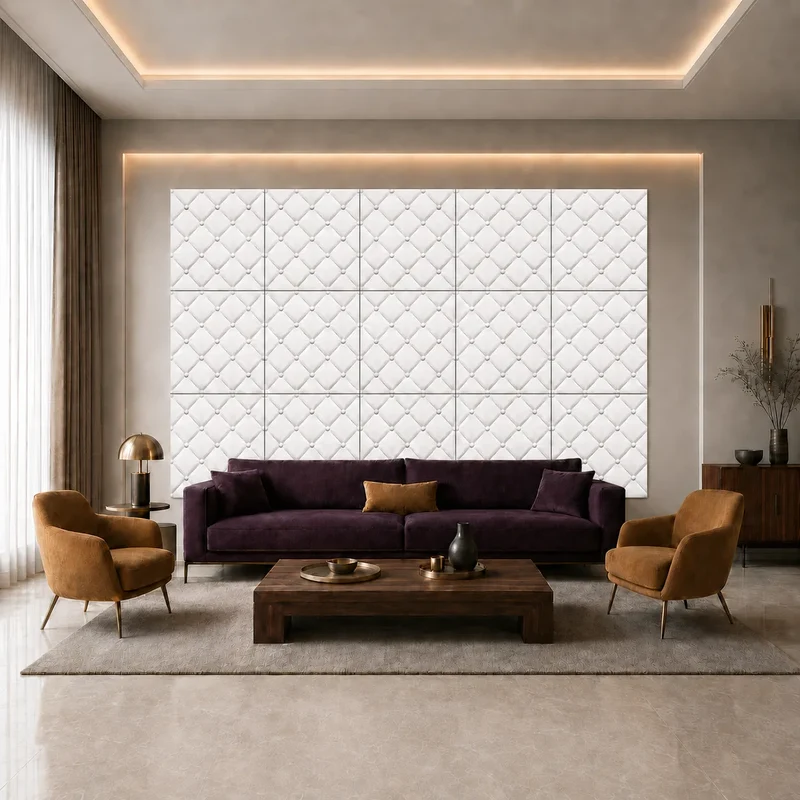 SOFT BUTTONS Polystyrene Wall Art – 3D Decorative Panels Model 03