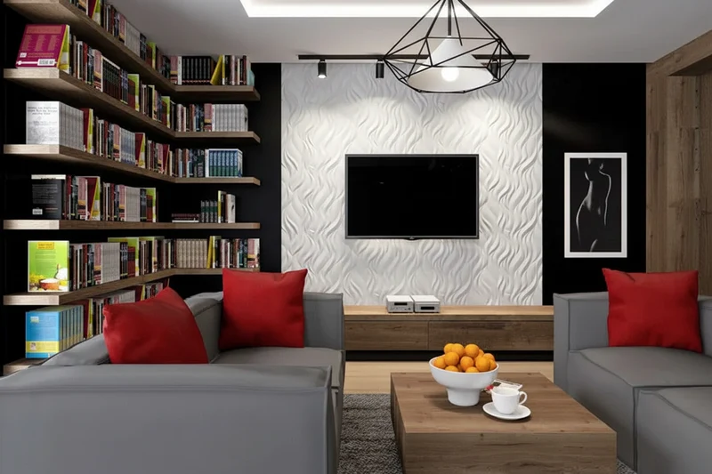 FLAMES Polystyrene Wall Art – 3D Decorative Panels Model 05